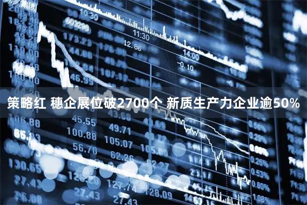 策略红 穗企展位破2700个 新质生产力企业逾50%